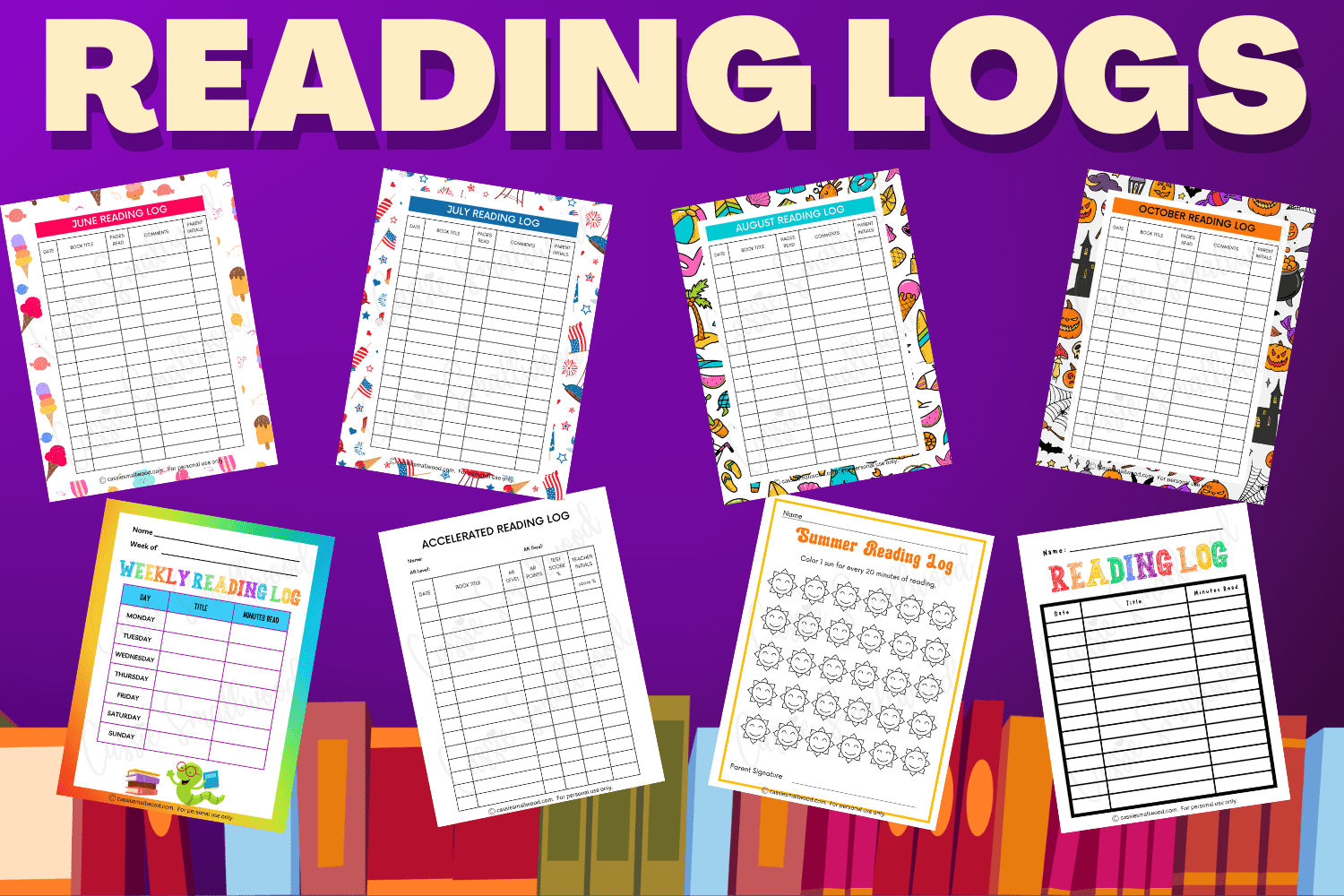17 cute reading logs {free printable} - cassie smallwood